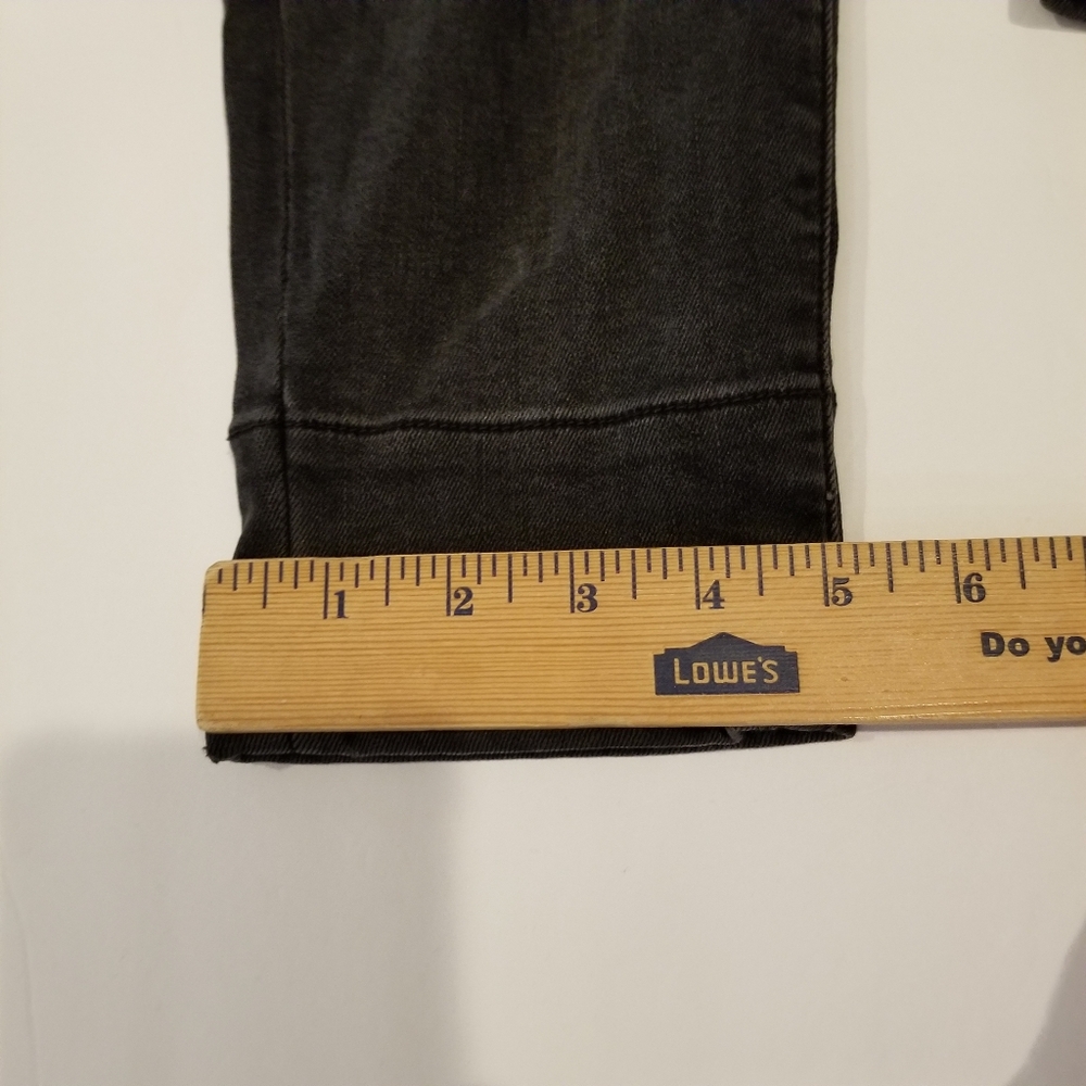 Judy Blue Jeans Size 13/31 Black Distressed Buffalo Plaid Patch + Cuff Skinny - Picture 10 of 11